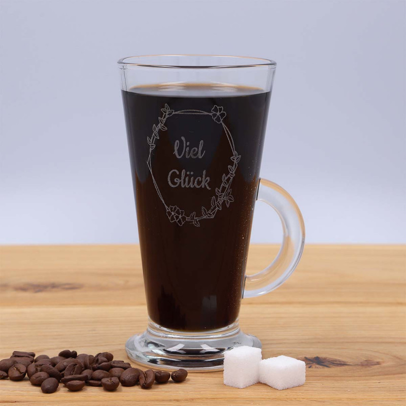 Kaffeeglas mit Gravur „Coffee“