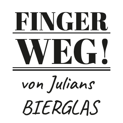 0256 Finger weg Bierglas 