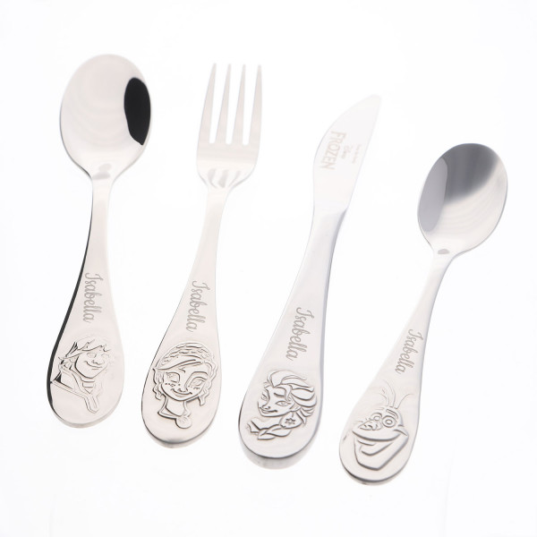 Kinderbesteck "Frozen" von Disney (4-teilig mit Gravur)