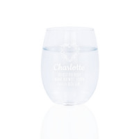 Wasserglas mit Gravur „Aqua small“