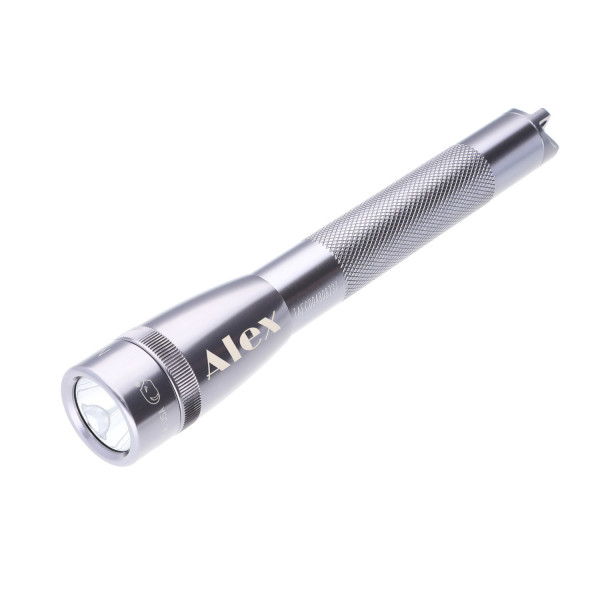 MAGLITE Taschenlampe mit Gravur „Titan M“ in titan-grau