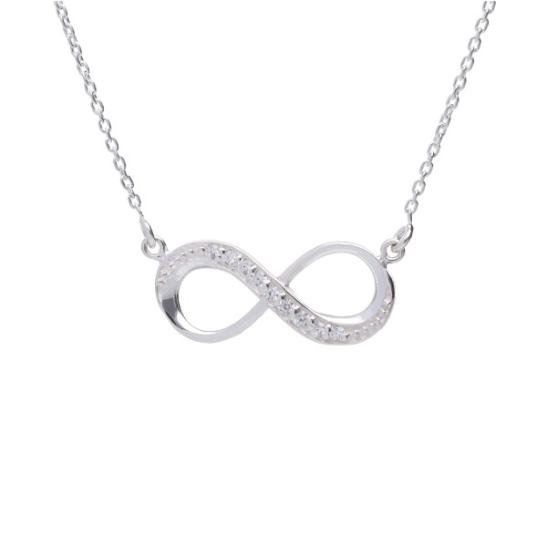 Halskette „Infinity“ mit Zirkonia – 925 Silber