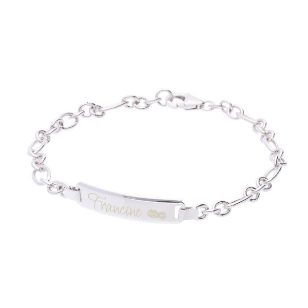 Armband mit Gravur „Fantasie“ – 925 Silber (19 cm)