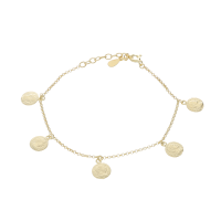 Armband „Coins“ in gold – 925 Silber vergoldet (16–19 cm)