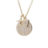Halskette „Travel“ mit Gravur in gold – 925 Silber vergoldet