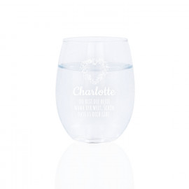 Wasserglas mit Gravur „Aqua small“
