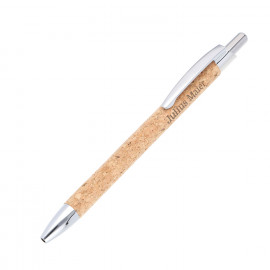 Kugelschreiber aus Kork mit Gravur