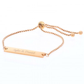 Armband mit Gravur in roségold – Flexible Größe Armband mit Gravur in roségold – Flexible Größe