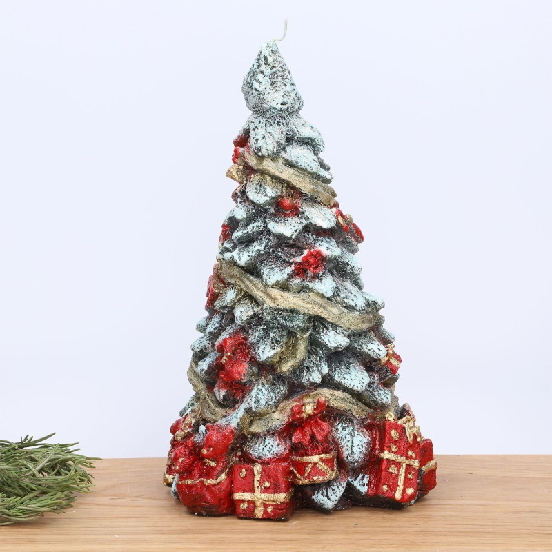 Kerze „Weihnachtsbaum mit Geschenken“