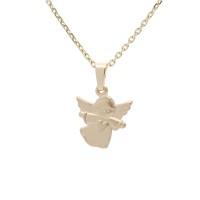 Anhänger „Engel mit Herz“ mit Gravur für Kinder – 333er Gold