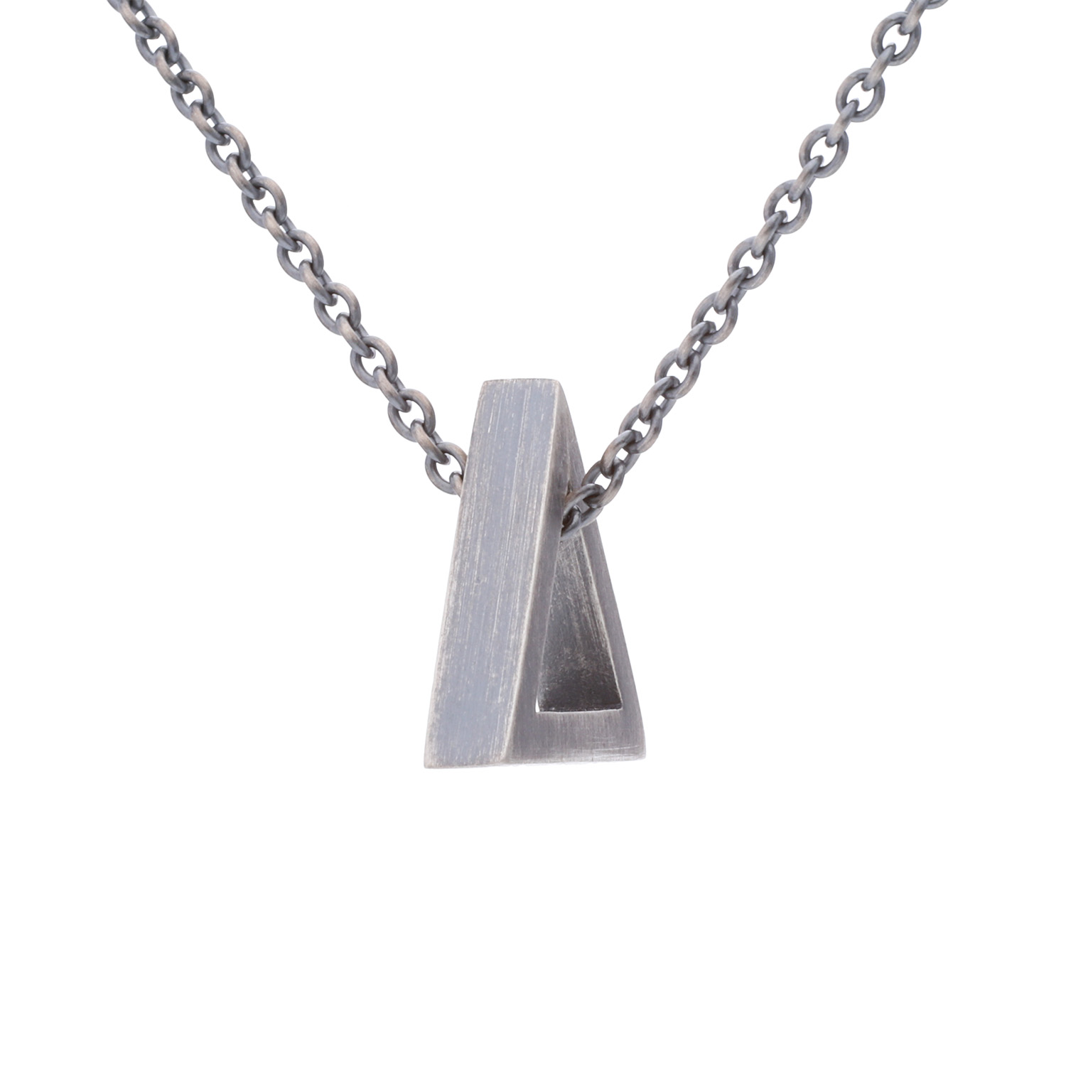 Kette Dreieck – 925 Silber oxidiert