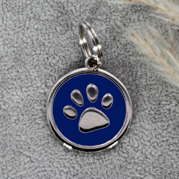 Hundemarke Rund - Farbe: Blau