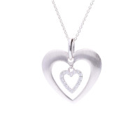 Anhänger aus Herzen mit Zirkonia – 925 Silber
