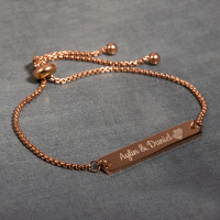 Armband mit Gravur in roségold – Flexible Größe