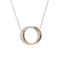 Halskette „Gemini“ mit Zirkonia – 925 Silber vergoldet