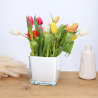 CUBE Vase in weiß (14 cm)