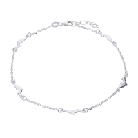 Fußkette „Delfine“ in silber – 925 Silber (24 cm)