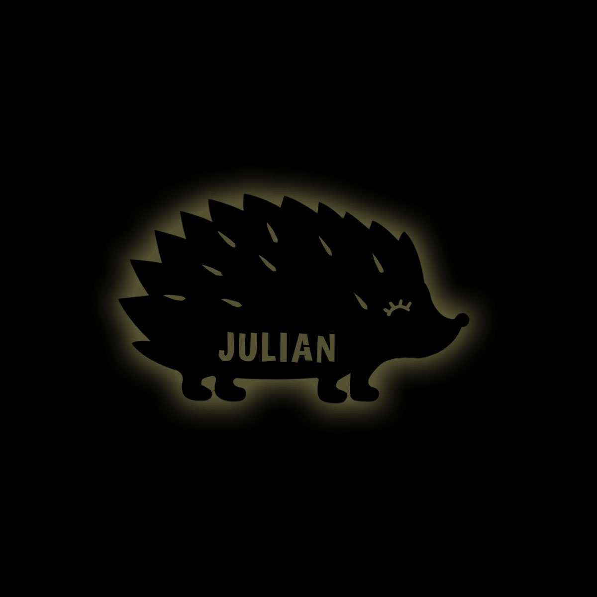 Personalisiertes Nachtlicht "Igel" aus Holz - Für Babys und Kinder | ♥