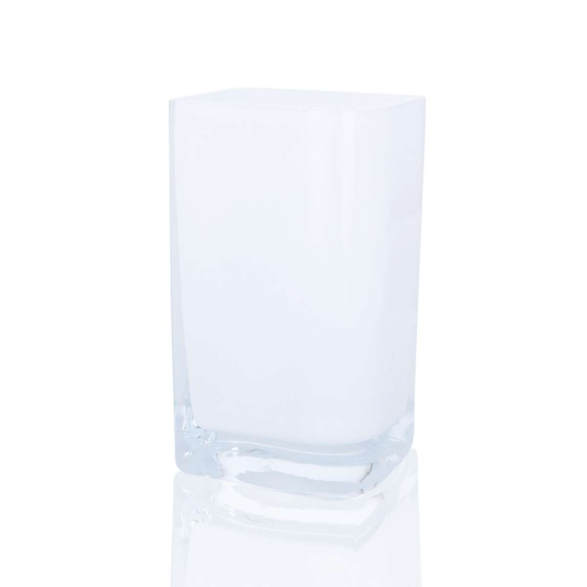 Vase Leonardo Lucca En Verre Carré Rose Doré 40,5 Cm - Décoration Florale Moderne - Neuf Sous Emballage D'origine