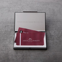 Visitenkartenetui personalisiert (Leder & Edelstahl, mit Gravur)