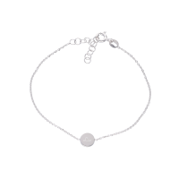 Armband mit Gravur und rundem Anhänger – 925 Silber (16–19 cm)