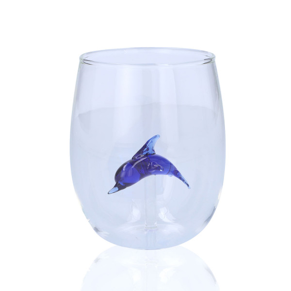 Trinkglas mit Delfin