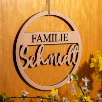 Türschild mit Familiennamen