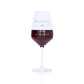 Rotweinglas mit Gravur „Burgund“