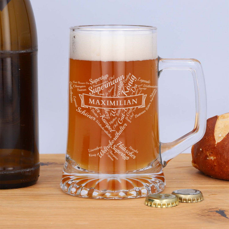 Bierkrug mit Gravur „Classic big“