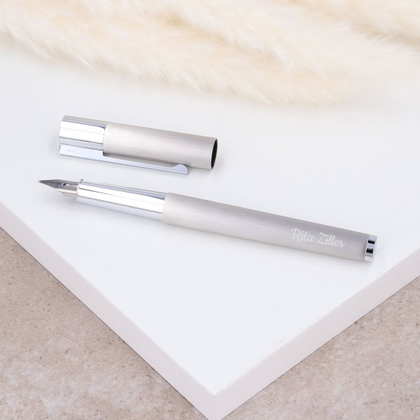 LAMY Füller mit Gravur – Scala Brushed Silber