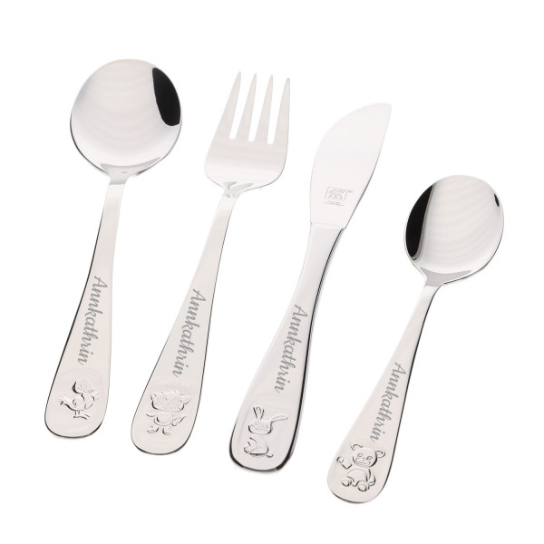 ZWILLING® Kinderbesteck 4-teilig mit Gravur „Bino“