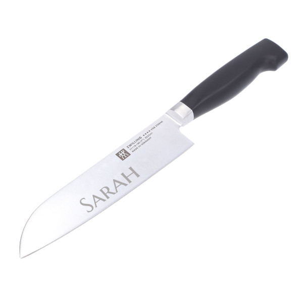 ZWILLING® Vier Sterne Kochmesser mit Gravur – 18 cm Klinge