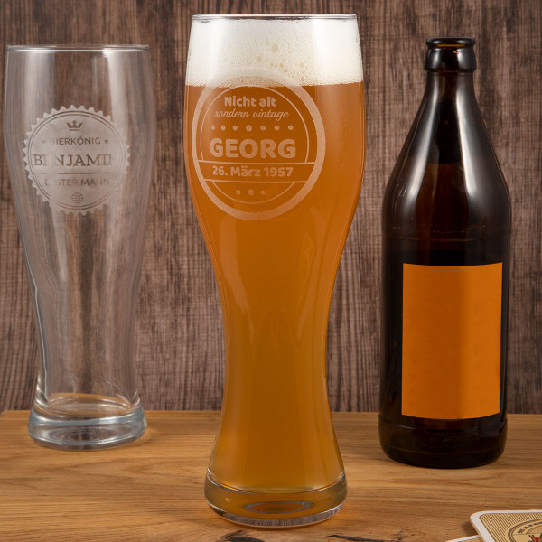 LEONARDO Weizenbierglas mit Gravur "Taverna"