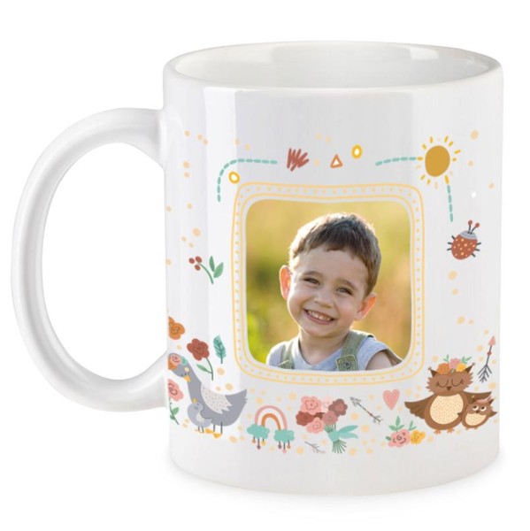 Tasse mit Namen und eigenem Bild - Tasse bedrucken lassen individuell mit Fotoupload \"Tiere\"