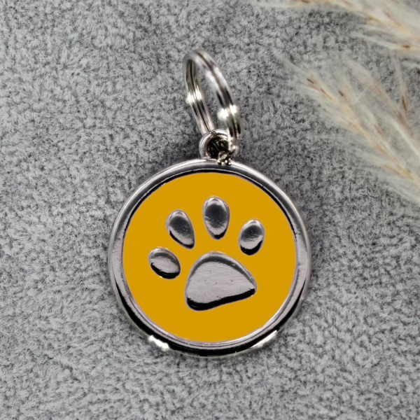 Hundemarke Rund - Farbe: Gelb