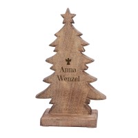 Tannenbaum mit Gravur aus Holz – 20 cm