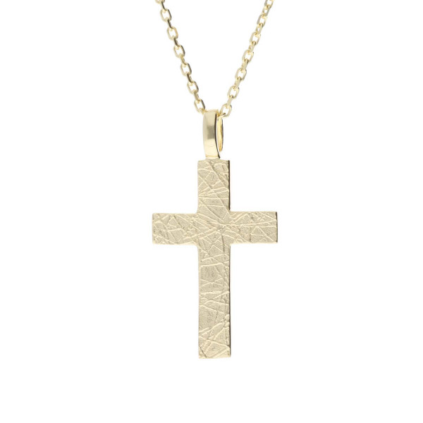 Anhänger „Croix“ in gold – 925 Silber vergoldet