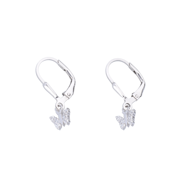 Ohrringe „Schmetterling“ mit Zirkonia – 925 Silber