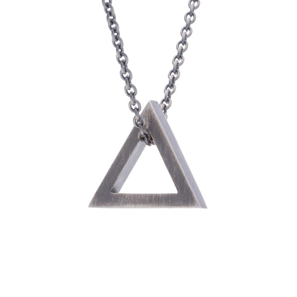 Dreieck Halskette oxidiert – 925 Silber