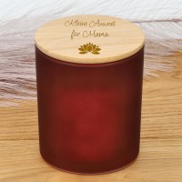 MO: Kerze im Glas groß mit Bambus-Deckel MO6613-02