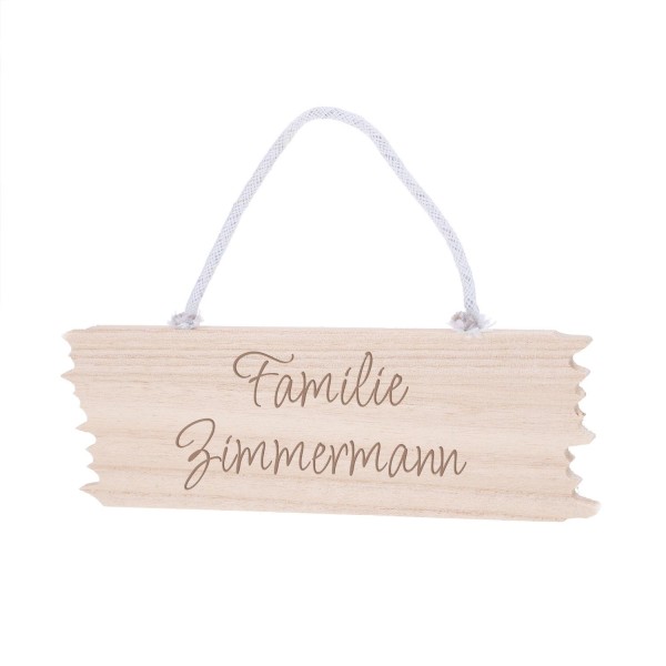 Türschild mit Gravur „Planke“