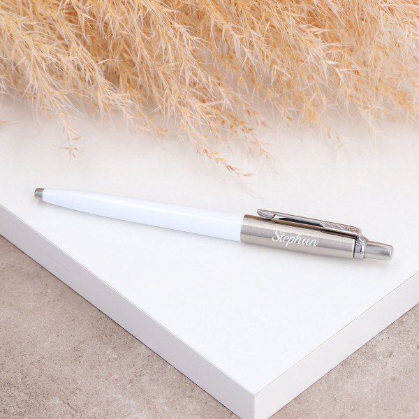 PARKER Kugelschreiber mit Gravur – JOTTER Weiß
