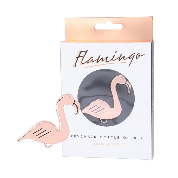 Flamingo Flaschenöffner in roségold