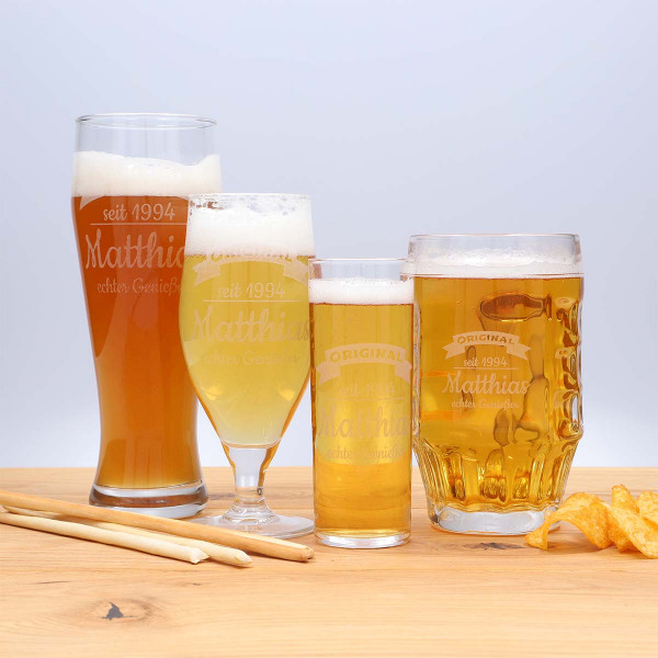 Bierglas Set mit Gravur – Für echte Bierfans