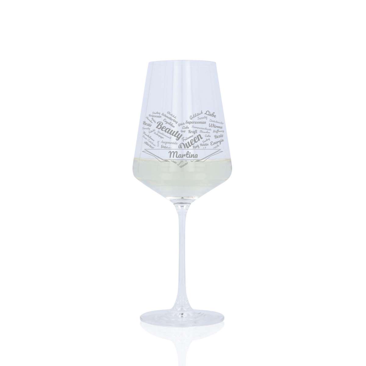 GRAVURZEILE Leonardo Puccini - Copa De Vino (560 Ml), Diseño Con Texto
