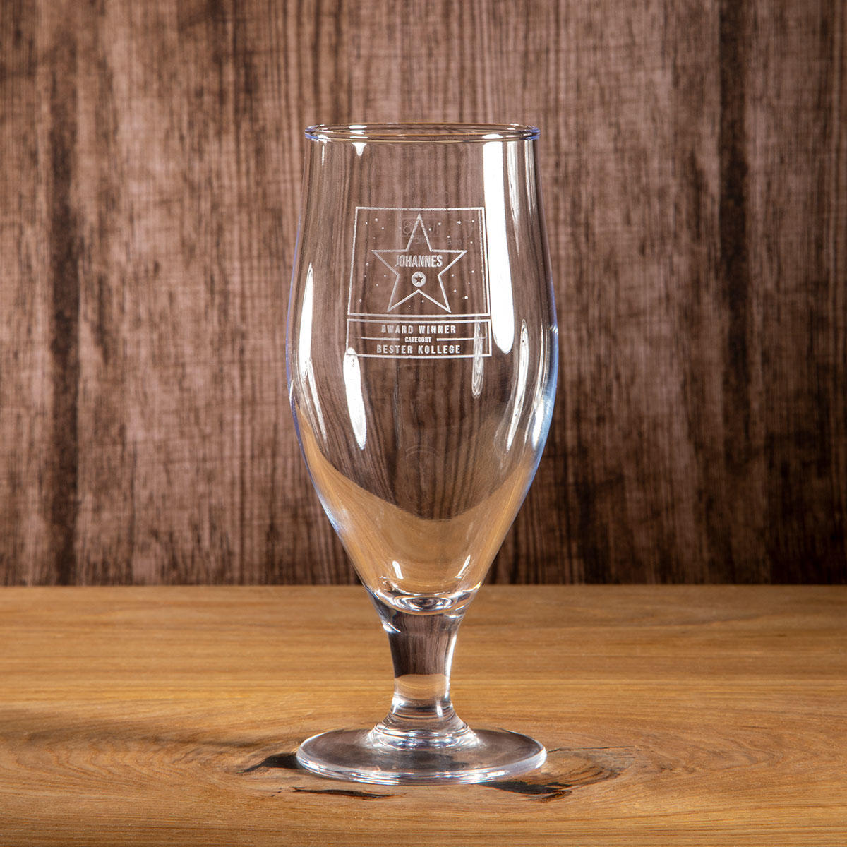 JUNIWORDS Biertulpe Mit Origami Dackel Gravur | 280ml Bierglas Made In Germany | Spülmaschinengeeignet
