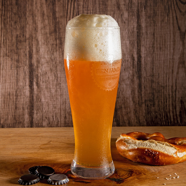 Weizenbierglas mit Gravur "Bavaria"
