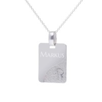 Sternzeichen Kette Steinbock - mit Gravur, 925 Silber