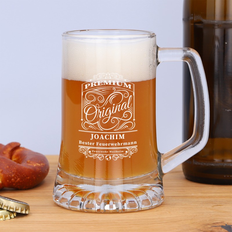 Bierkrug mit Gravur „Classic small“