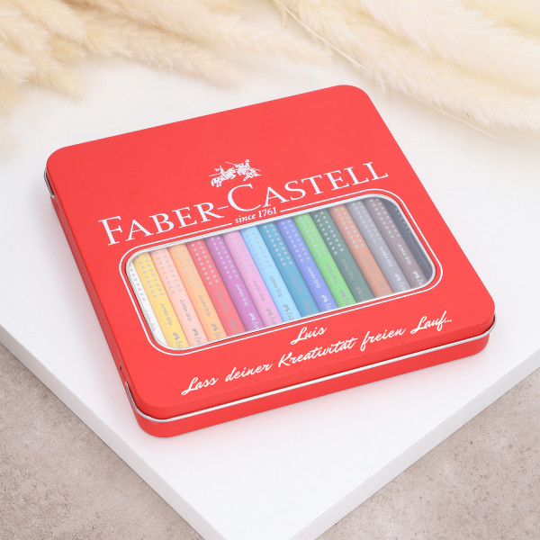 FABER CASTELL Buntstifte – Jumbo Colour Grip 16er Set im Metalletui